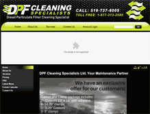 Tablet Screenshot of dpfcleaningspecialists.com